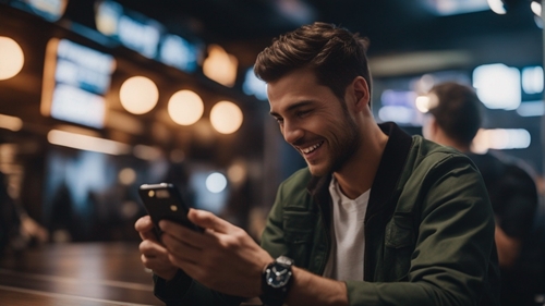 A punter uses the SportMarket application