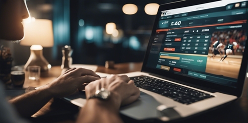 A man betting on a mirror sports betting site