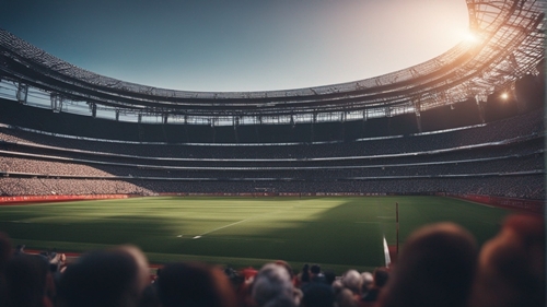 A stadium full of spectators waiting for the match to start