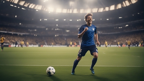 An SBObet footballer on a football pitch